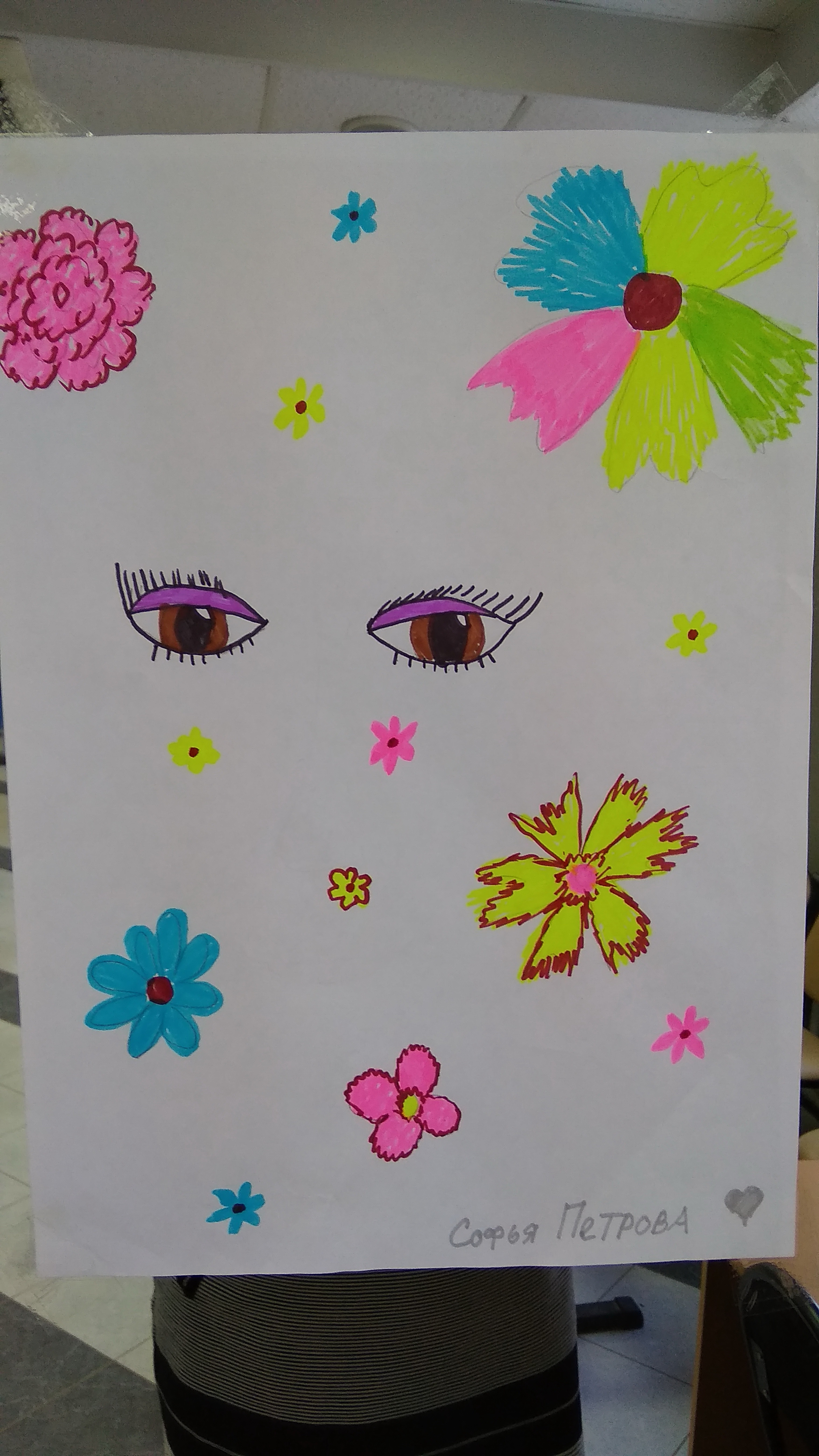 Рисунок загляни в мамины глаза детский